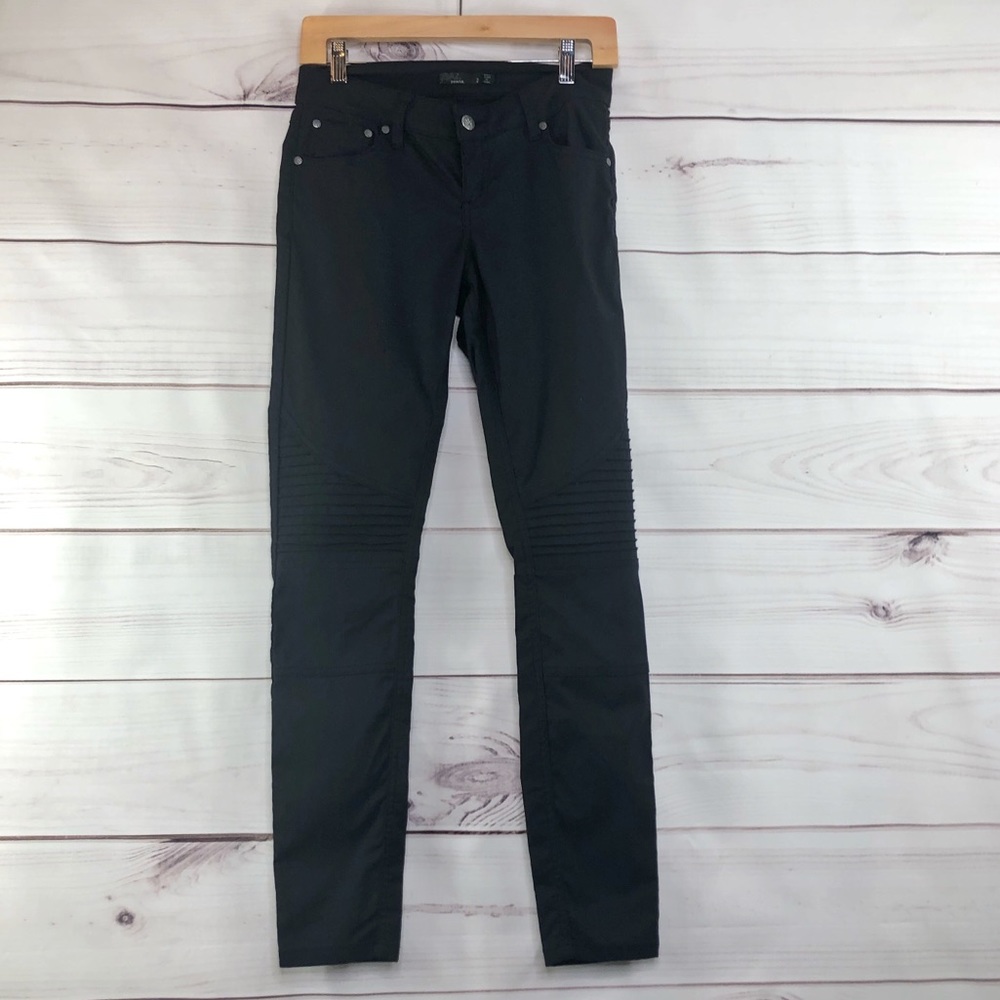 Prana Black Skinny Moto Pants - Picture 7 of 16